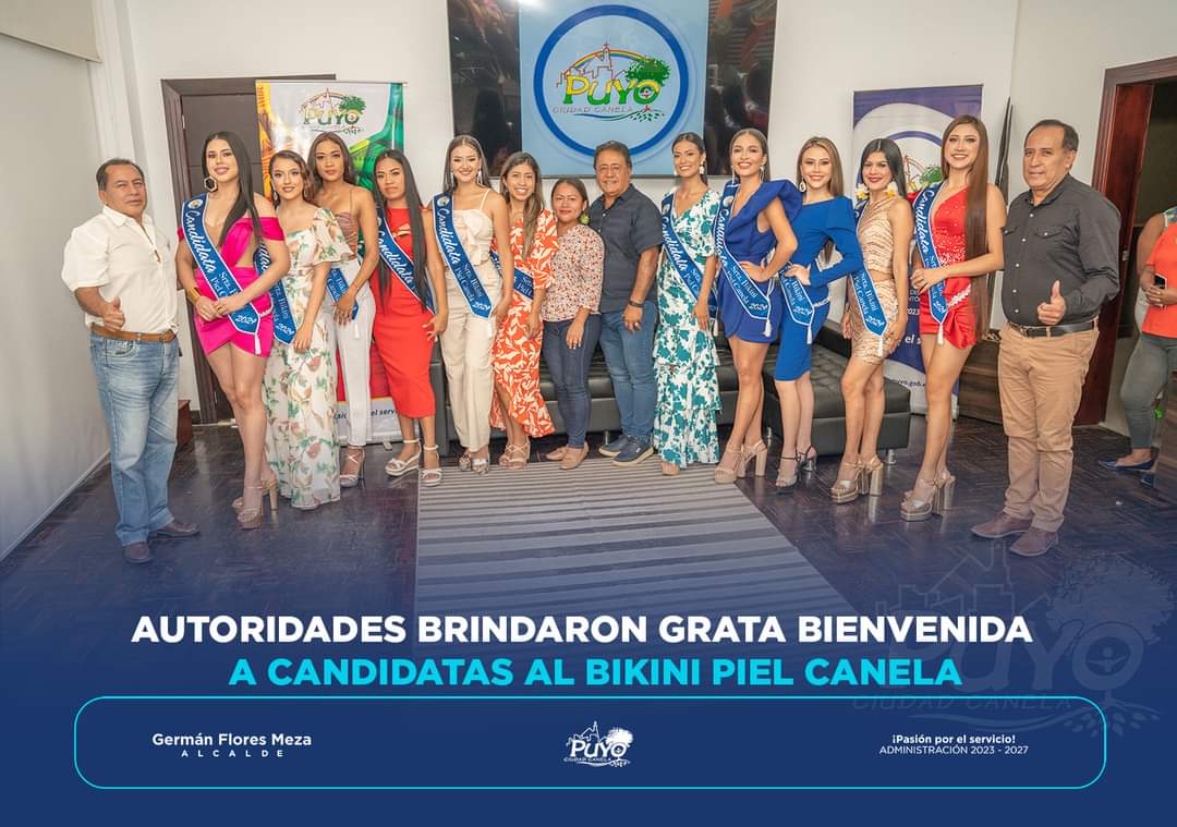 Alcalde recibió a las candidatas Bikini Piel Canela.