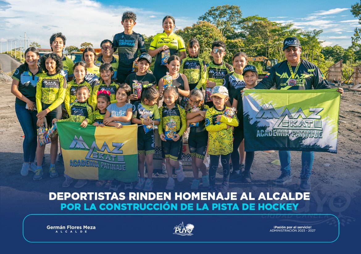 DEPORTISTAS RINDEN HOMENAJE AL ALCALDE POR LA CONSTRUCCIÓN DE LA PISTA DE HOCKEY