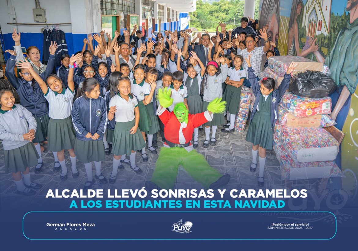 ALCALDE LLEVÓ SONRISAS Y CARAMELOS A LOS ESTUDIANTES EN ESTA NAVIDAD